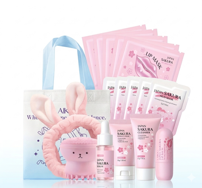 Ultimate Sakura Glass Skin Kit 🌸✨ Complete Brightening & Hydration Routine
